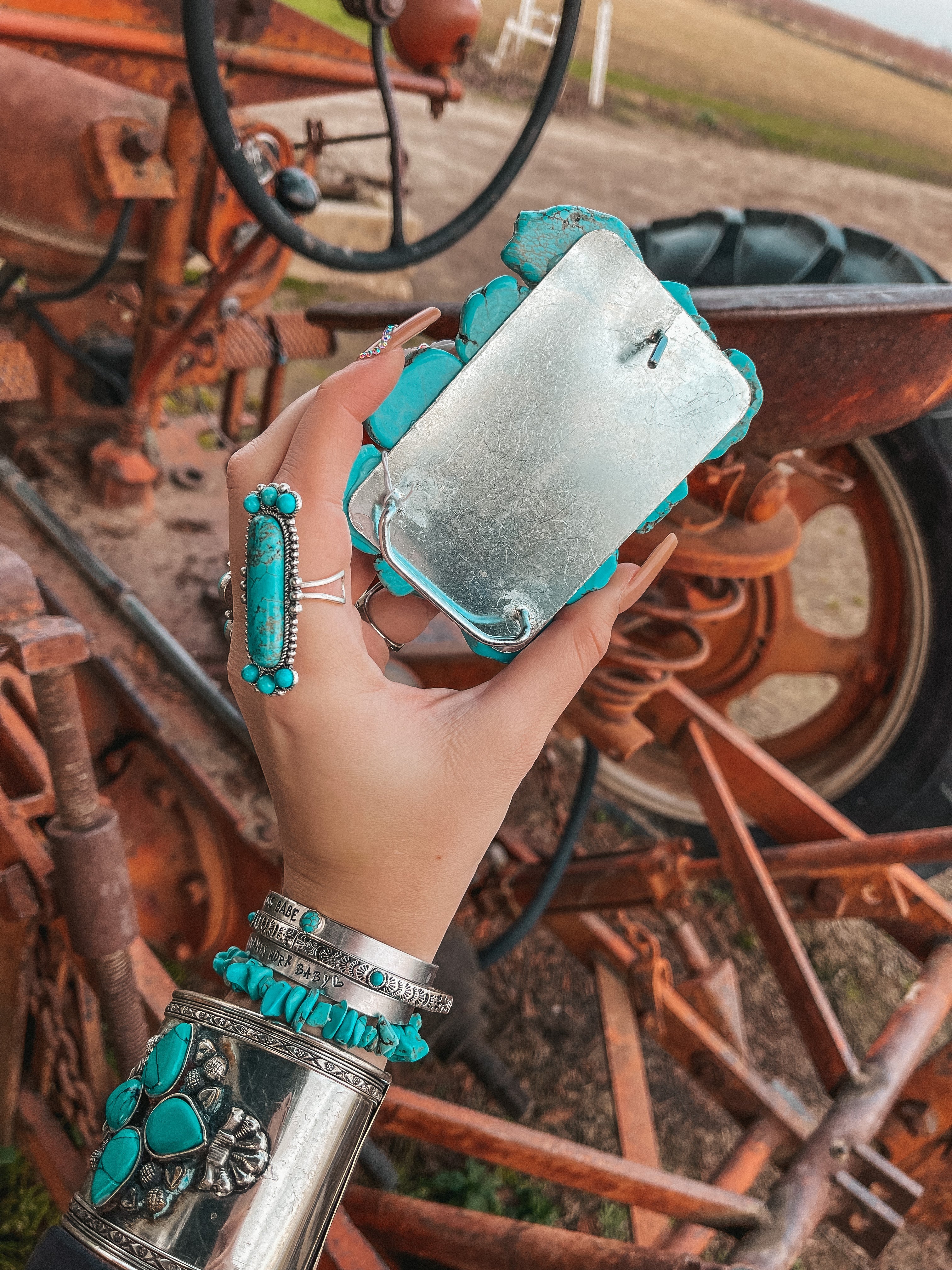 Haute Southern Hyde Turquoise Natural Stone Belt Buckle — product category context