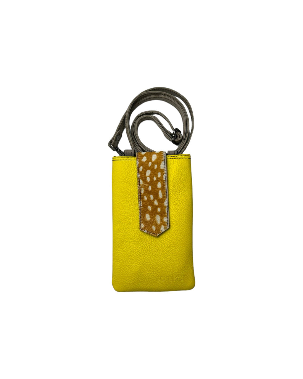 KADOU BOUTIQUE ZOE Leather Phone Crossbody with Print — packaging
