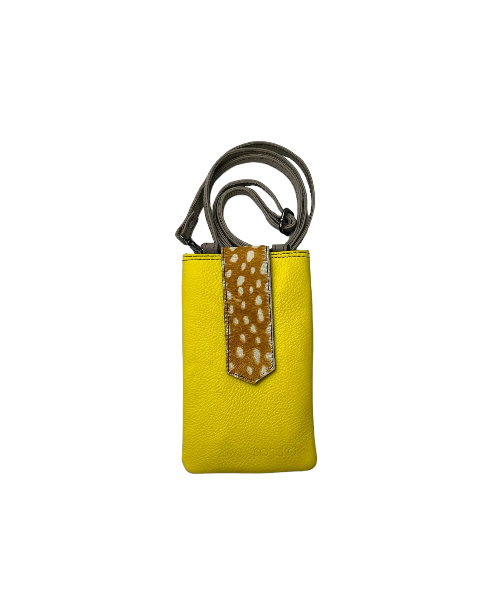 KADOU BOUTIQUE ZOE Leather Phone Crossbody with Print — packaging