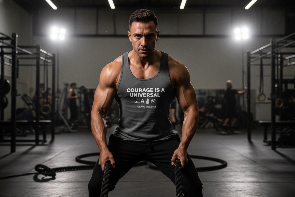 Tristan’s Treehouse Courage is a Universal Language – Tank Top — main product shot