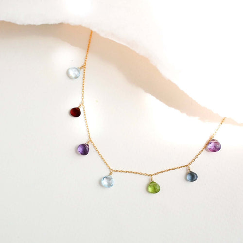 PARKEN JEWELRY PARKEN JEWELRY Gold Rainbow Sparkler Necklace — main product shot