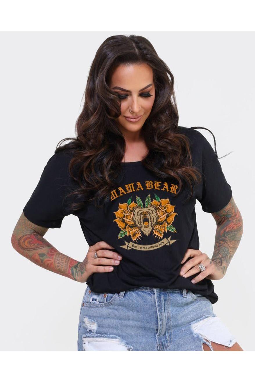 Pretty Little Patriot Pretty Little Patriot Mama Bear Women's Rocker Tee-clearance — main product shot