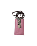 KADOU BOUTIQUE ZOE Leather Phone Crossbody with Print — in-use photo