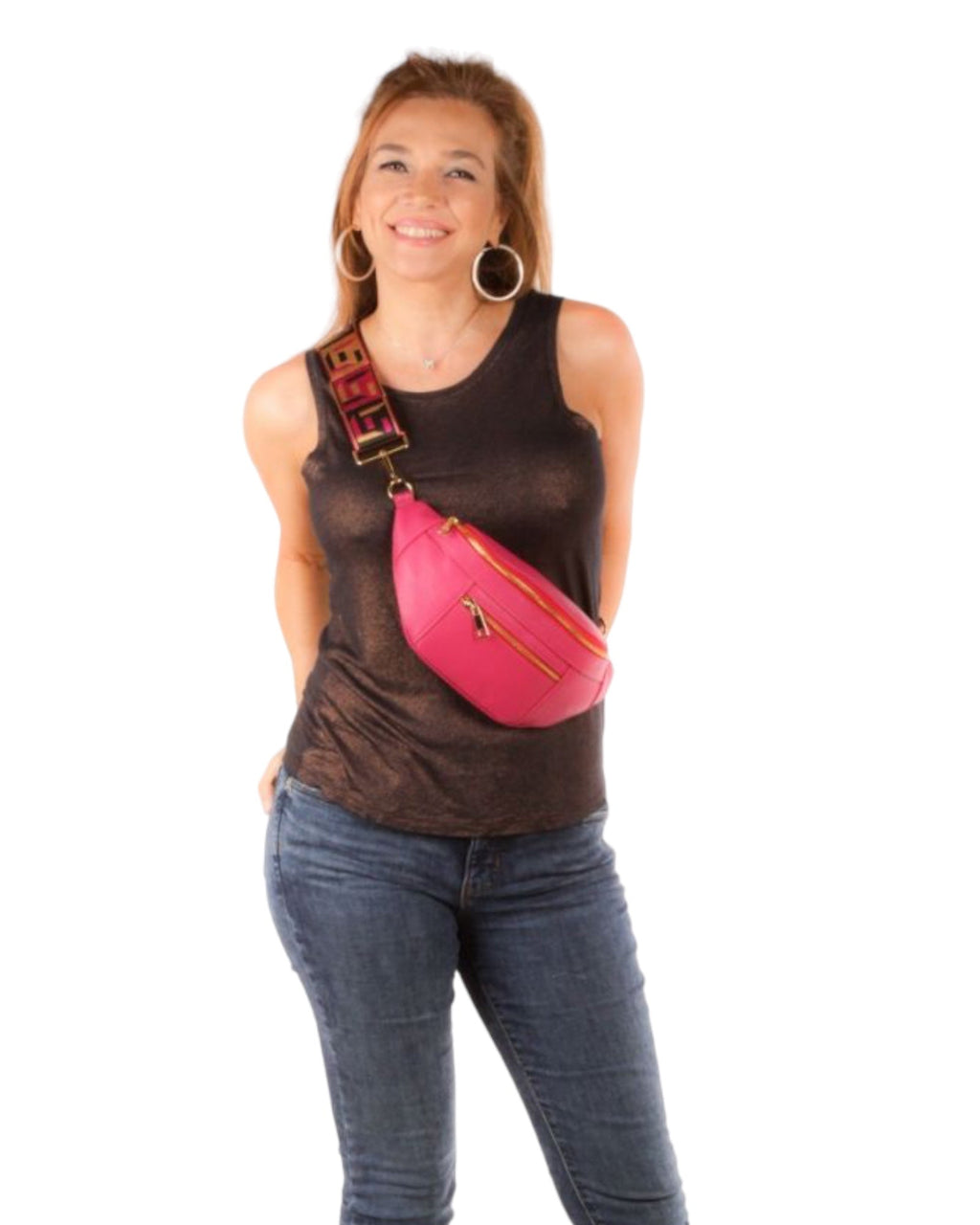 KADOU BOUTIQUE Leather Fanny Pack — back view