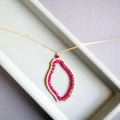 PARKEN JEWELRY PARKEN JEWELRY Ruby Quartz Freestyle Pendant Necklace — main product shot