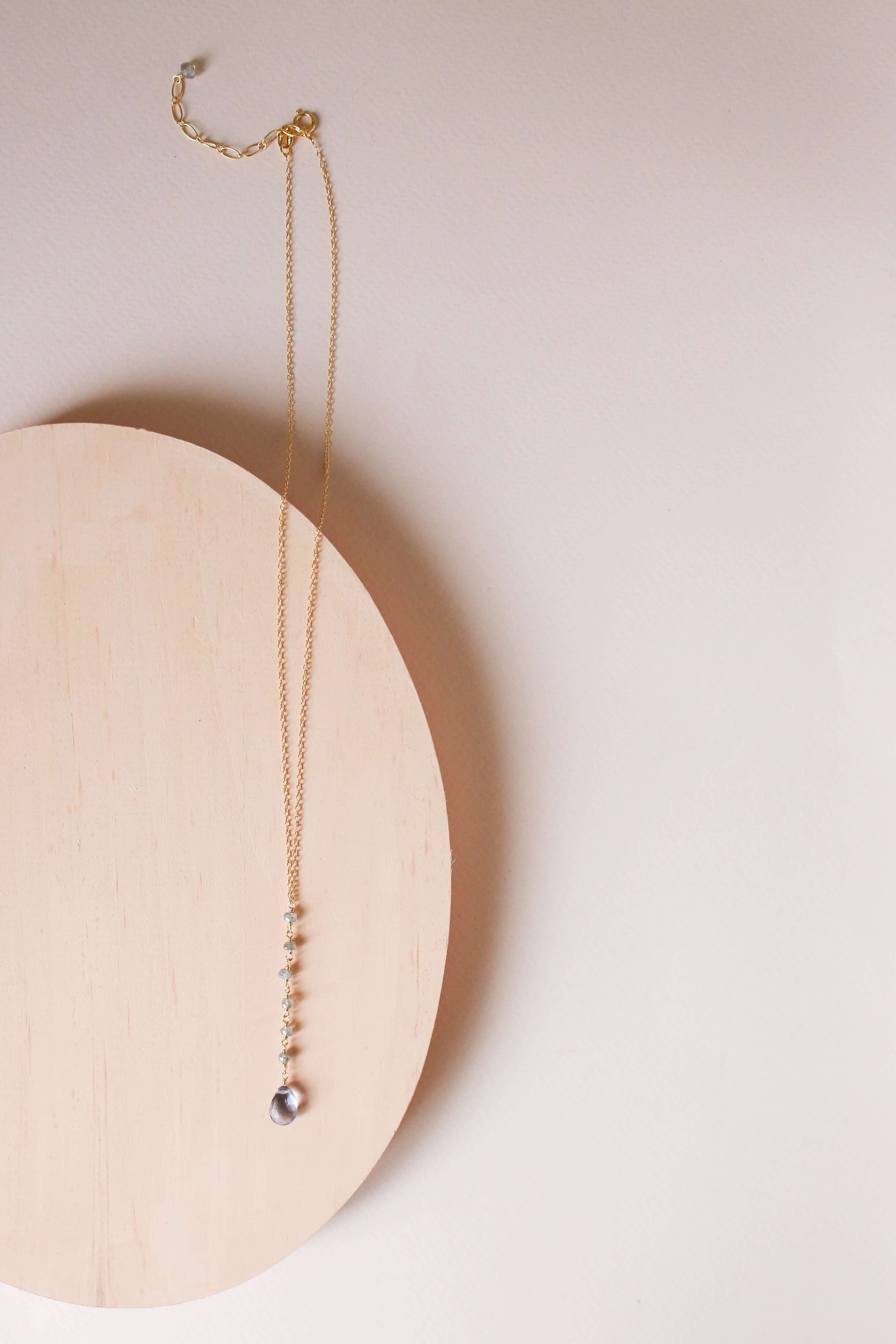 PARKEN JEWELRY Tanzanite Quartz Yoga Pendant — alternative angle