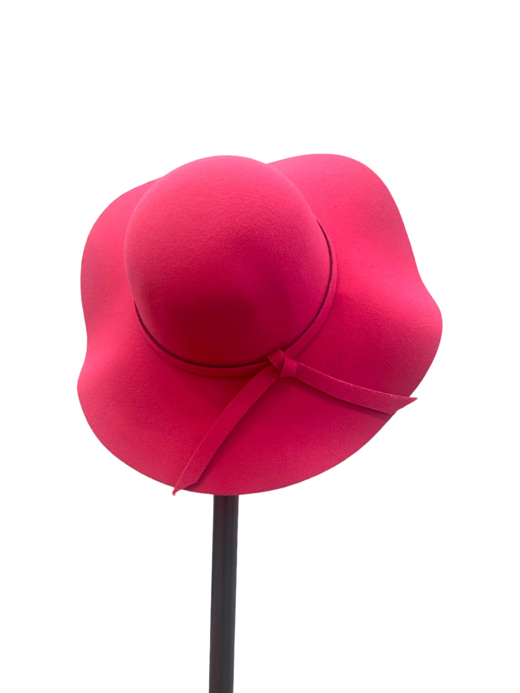 KADOU BOUTIQUE Felt Wide Brim Hat — lifestyle context