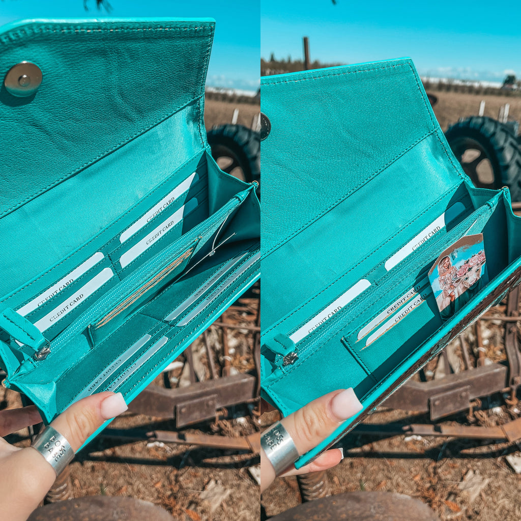 Haute Southern Hyde Turquoise Vibes Wallet a Haute Southern Hyde by Beth Marie Exclusive — detail close-up