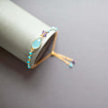 PARKEN JEWELRY Aqua Blue Chalcedony Adjustable Gold Gemstone Bracelet — main product shot
