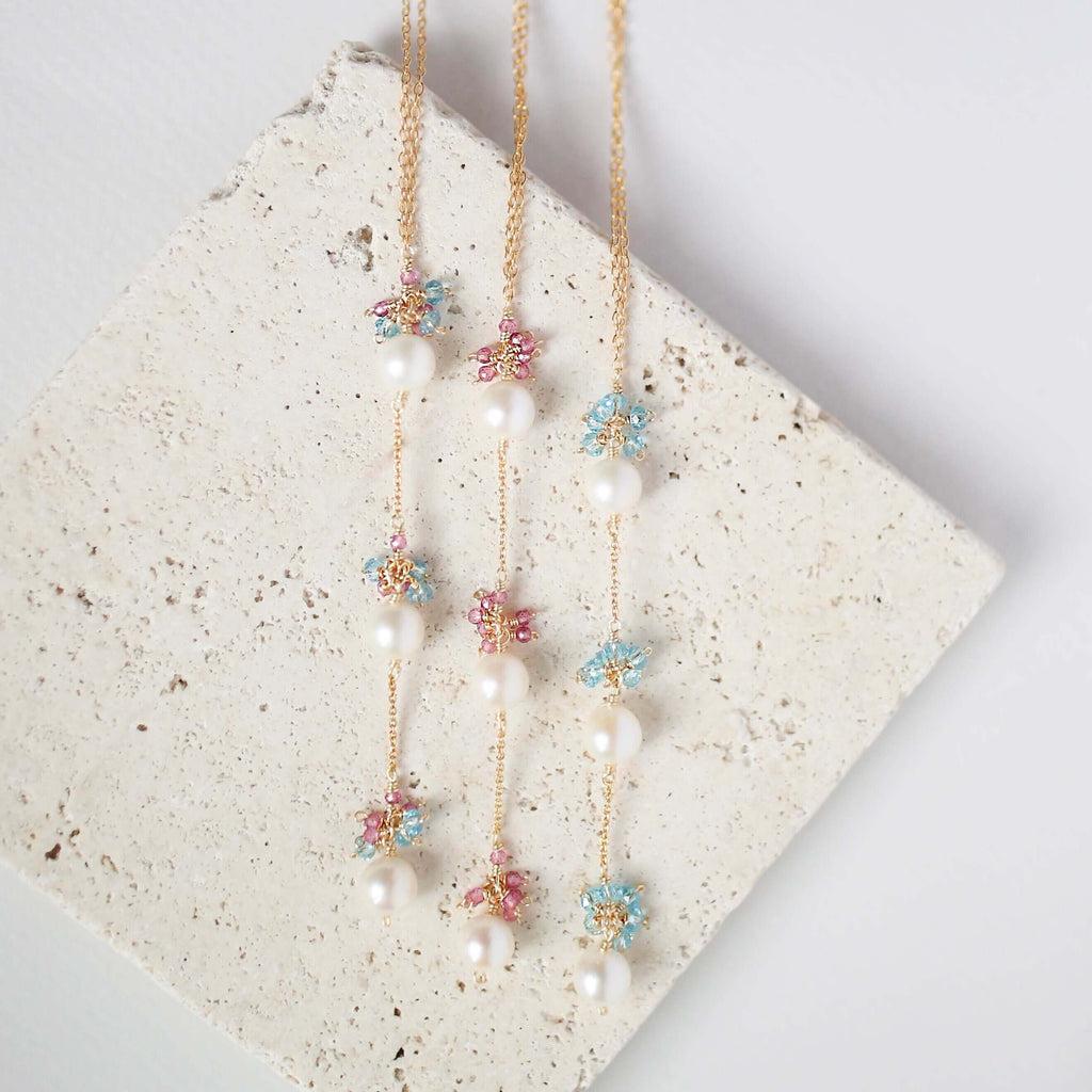 PARKEN JEWELRY Pearl and Gemstone Necklace Collection — main product shot