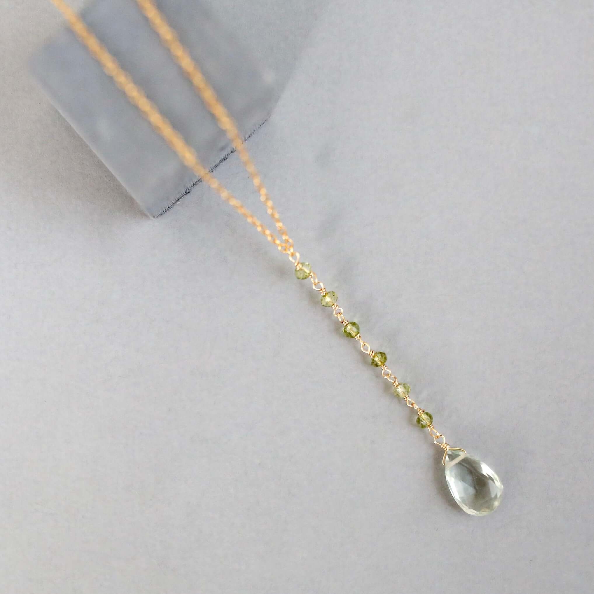 PARKEN JEWELRY PARKEN JEWELRY Green Amethyst Yoga Pendant — main product shot