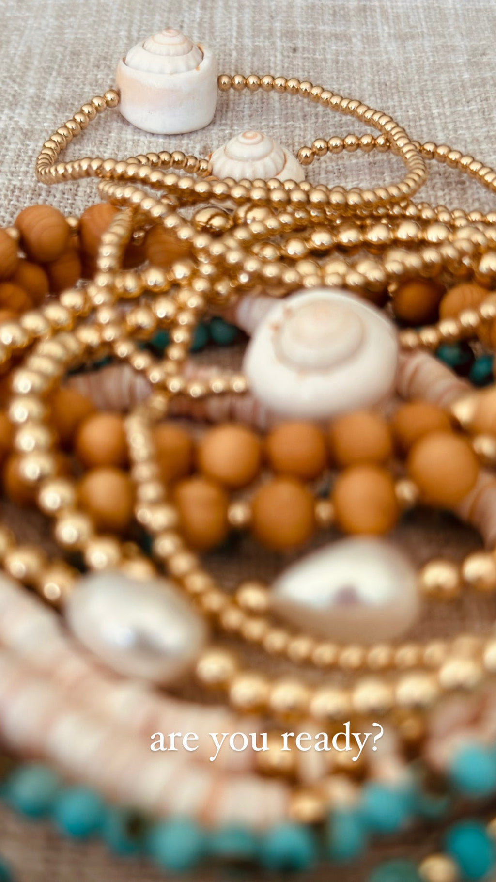 CanyonLeaf Dainty 14K Gold Filled + Sea Shell || Stretch Anklet or Bracelet — detail shot 8