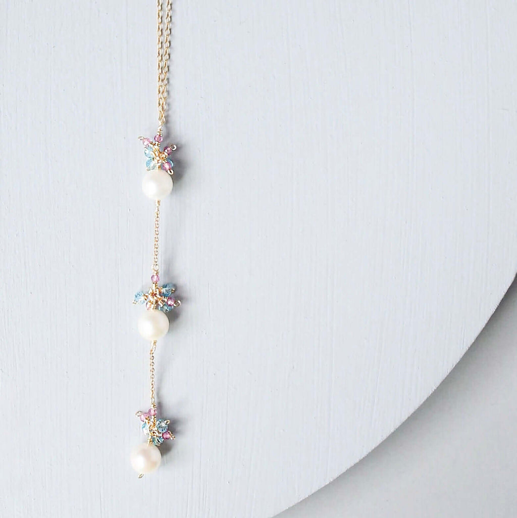 PARKEN JEWELRY Pearl and Gemstone Necklace Collection — size reference