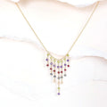 PARKEN JEWELRY PARKEN JEWELRY Pastel Rainbow Mini Fringe Necklace — main product shot