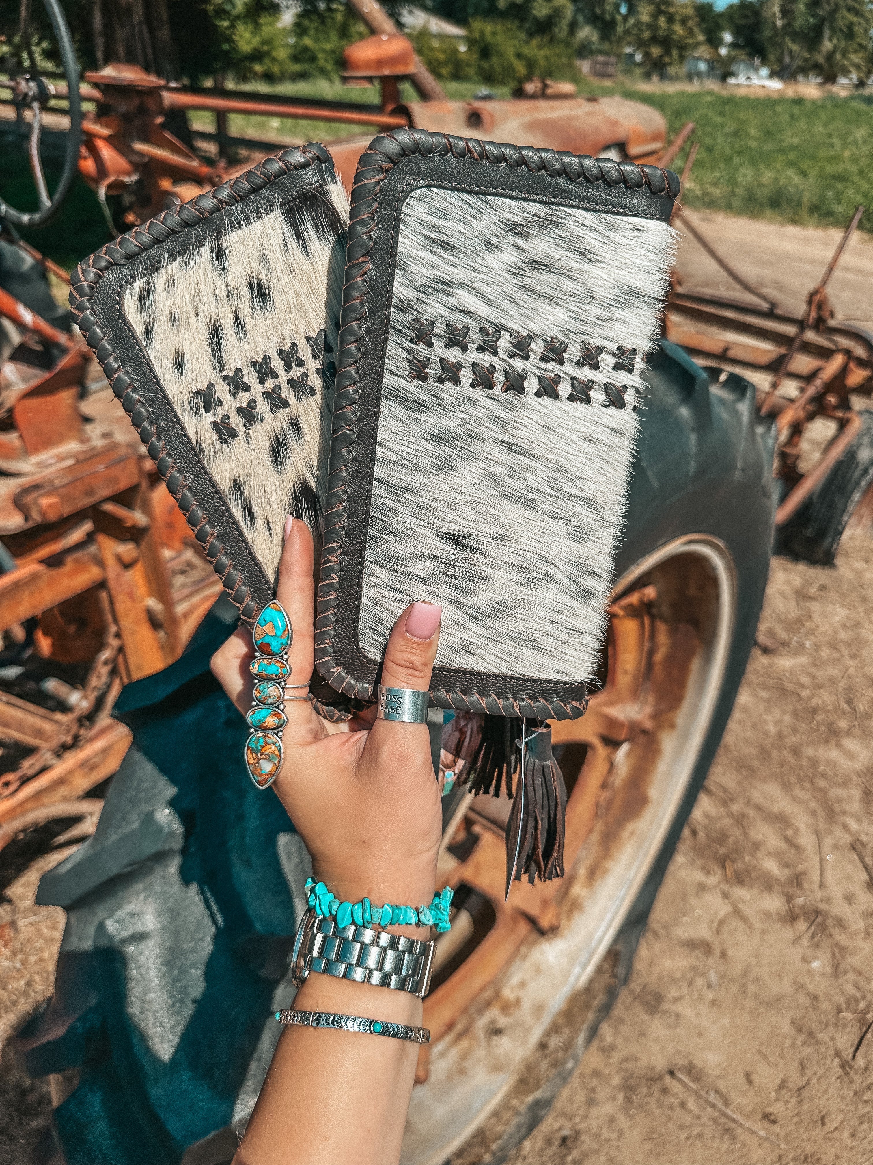 Haute Southern Hyde The Wesson (Brown Leather) Wallet a Haute Southern Hyde by Beth Marie Exclusive — in-use photo