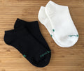 Spun Bamboo No Look Anklet Bamboo Viscose Socks - Black — main product shot
