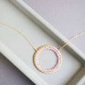 PARKEN JEWELRY PARKEN JEWELRY Rose Quartz Halo Necklace — main product shot