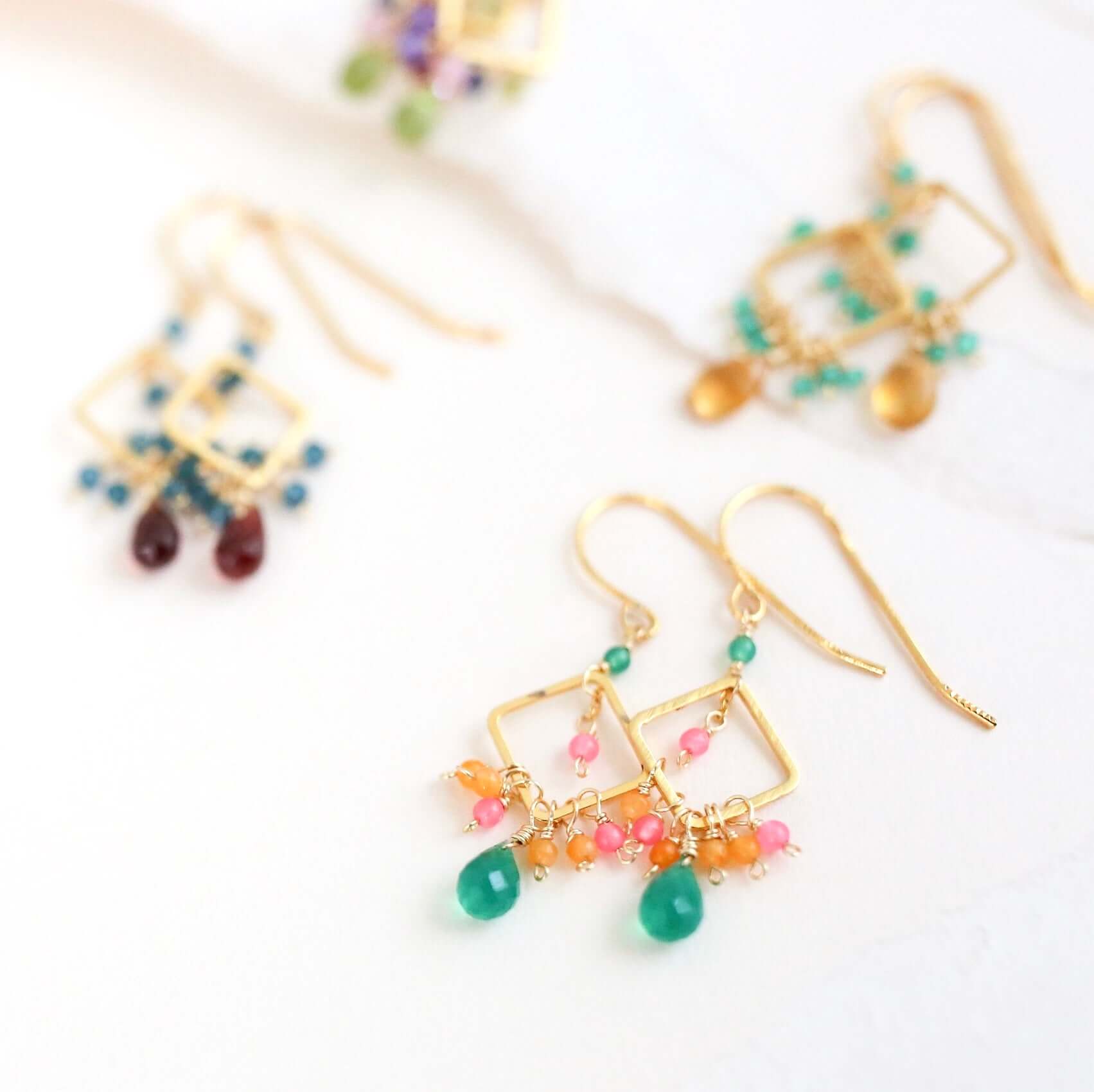 PARKEN JEWELRY Dark Pink Tourmaline Pixy Earrings — earrings category context