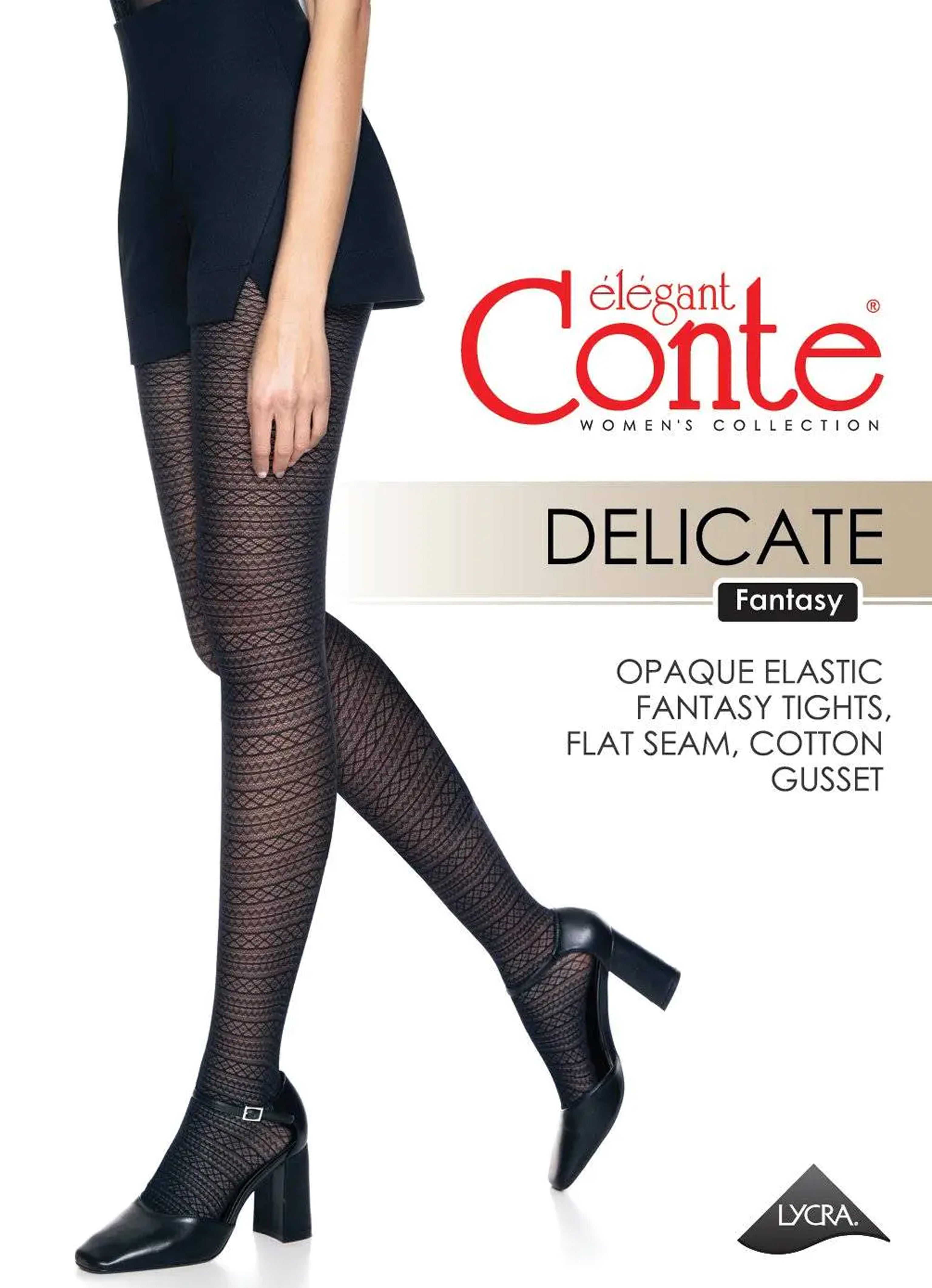 TheRanok.com Fantasy Tights Conte Delicate - Lace Pattern — in-use photo