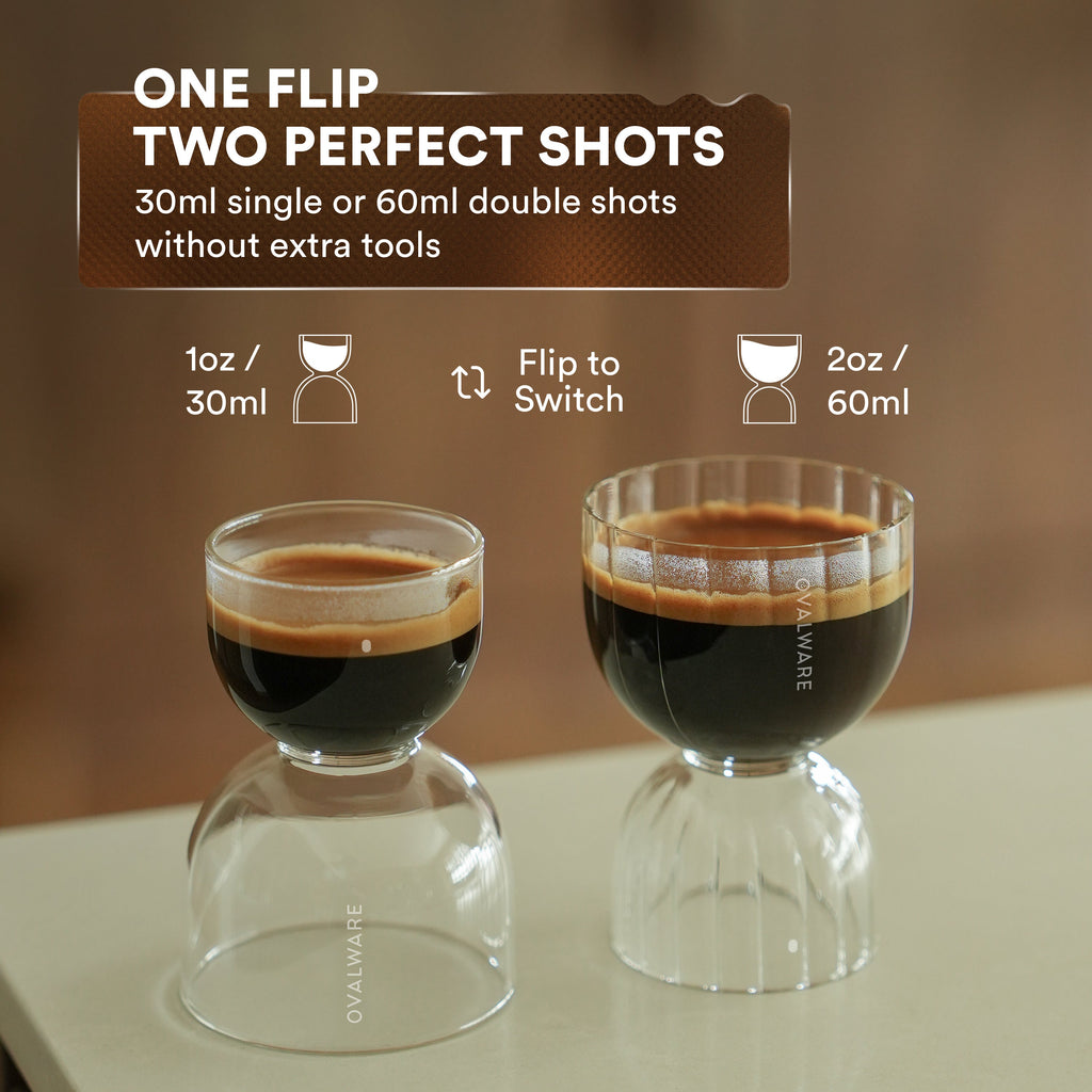 Espresso Shot Glass (Set of 2) – Ovalware, view 2