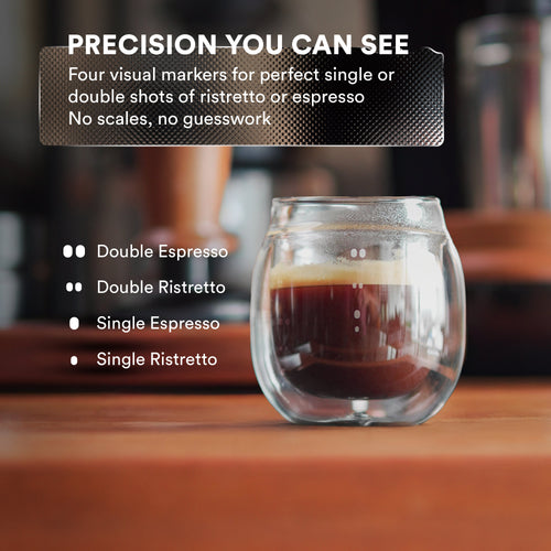 Double Wall Espresso Pouring Glass (Set of 2) – Ovalware, view 2