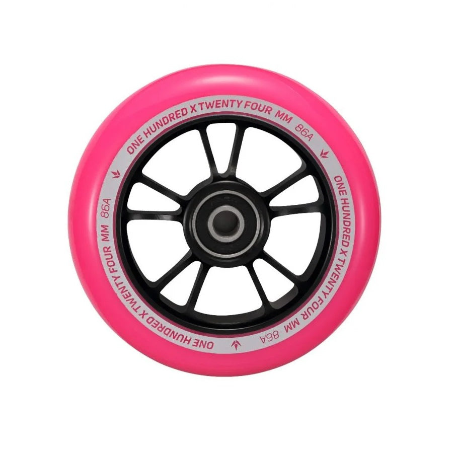 Envy Scooter Wheel 100mm - Black/Pink (Pair) by Skates USA
