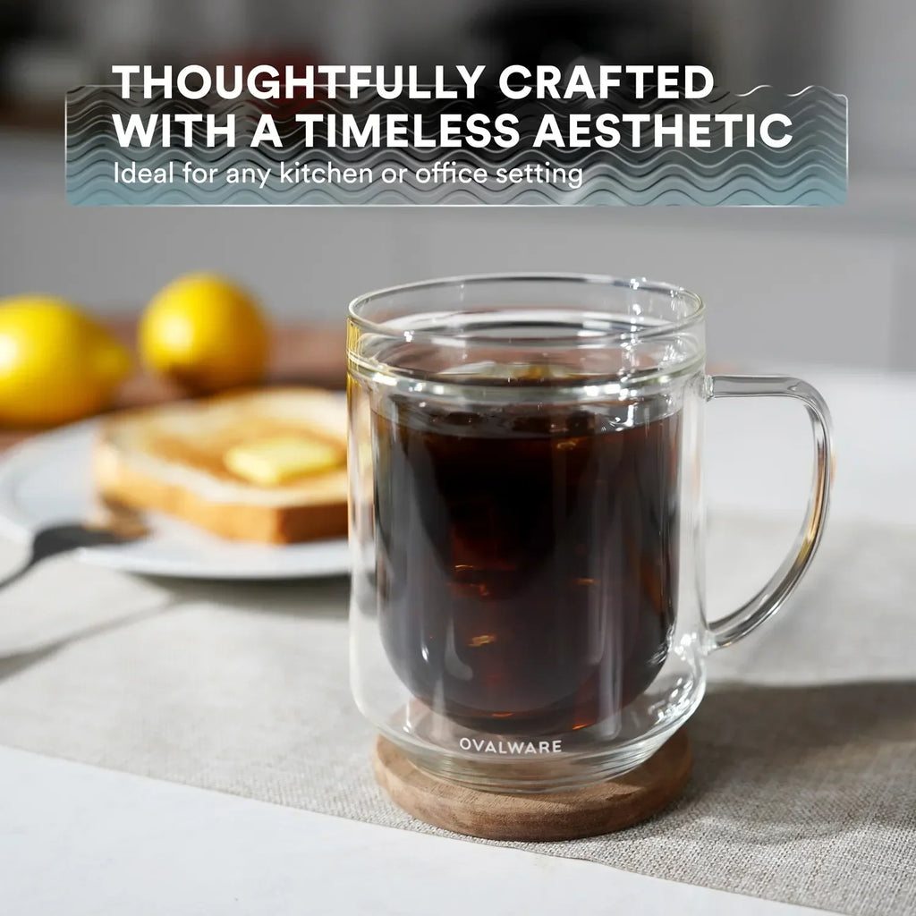 Double Wall Mug - 500ml/17oz (Set of 2) – Ovalware, view 11