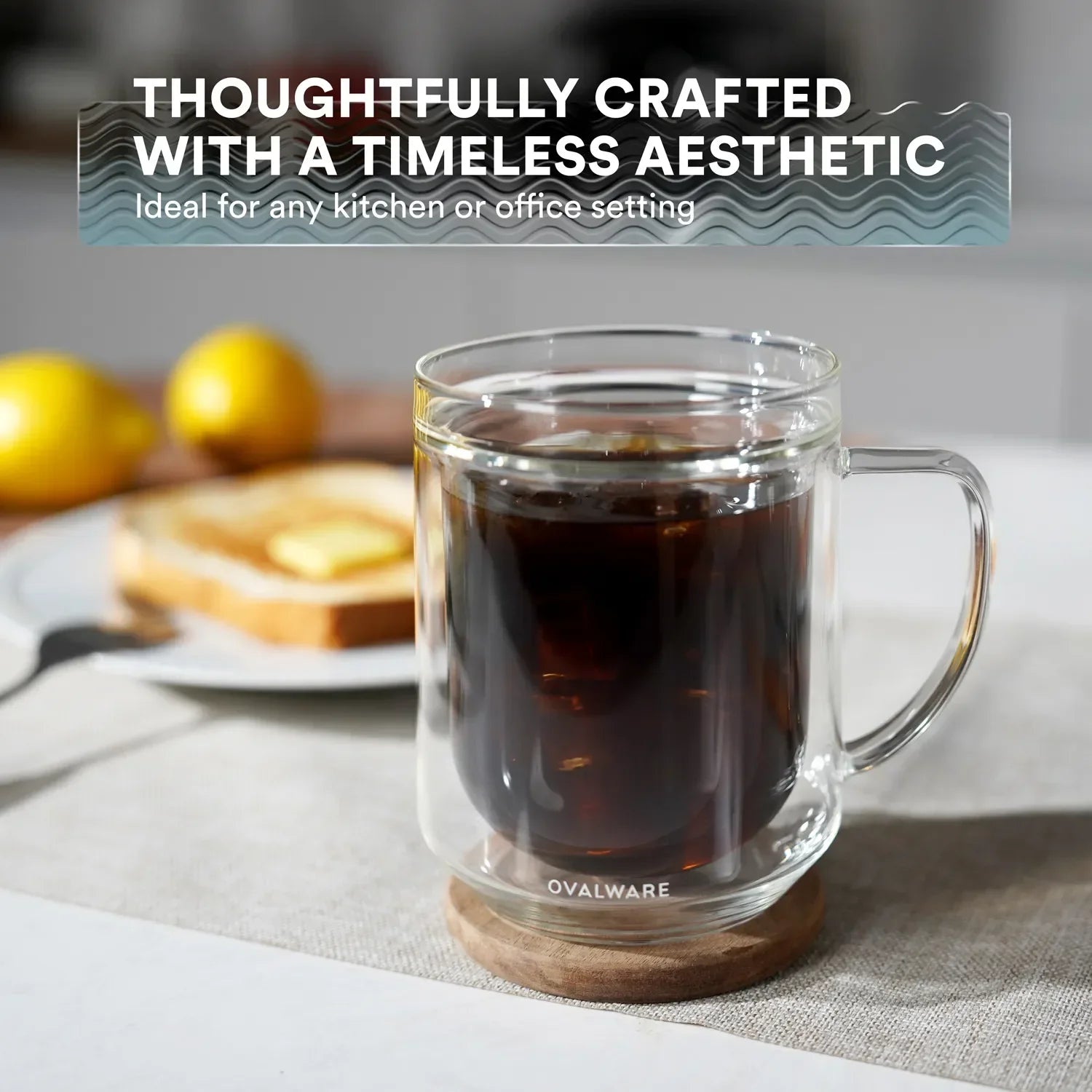 Double Wall Mug - 500ml/17oz (Set of 2) – Ovalware, view 11
