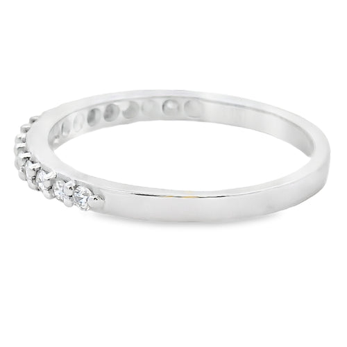 Genuine .25ct Diamond Wedding Band Ring 14KT White Gold