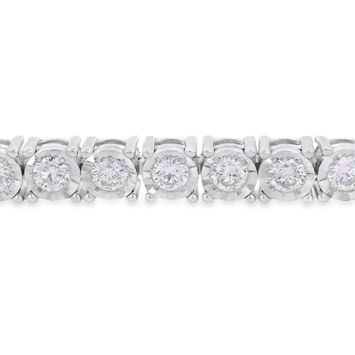 Lab Grown Diamond Tennis Bracelet Sterling Silver