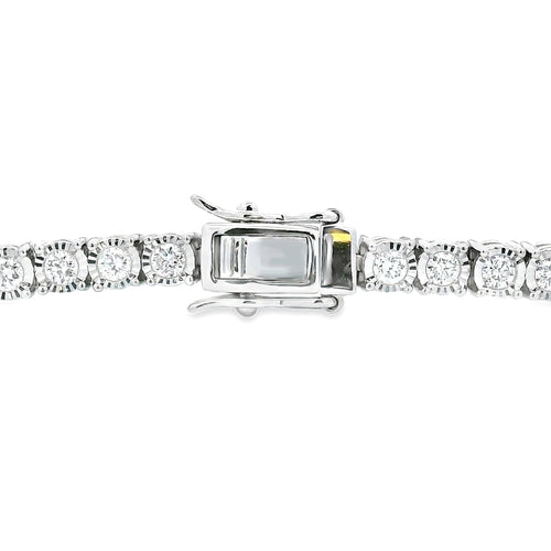 Lab Grown Diamond Tennis Bracelet Sterling Silver