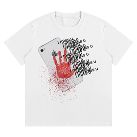 i miss u Streetwear Tee Graphic Y2K Unisex Regular Fit Crew Neck T Shirt 220GSM Cotton