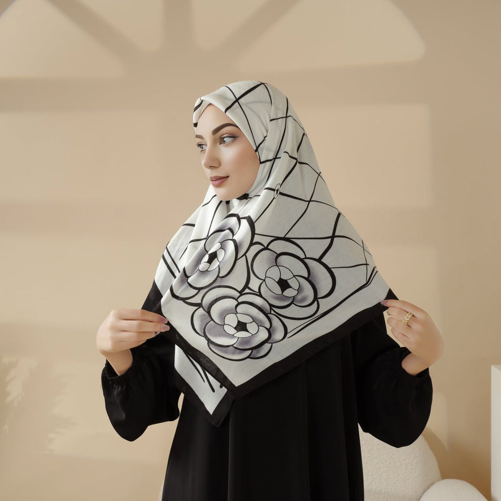 Mariam's Collection Imitation Cashmere Square Hijab (MH091) — lifestyle worn / used context