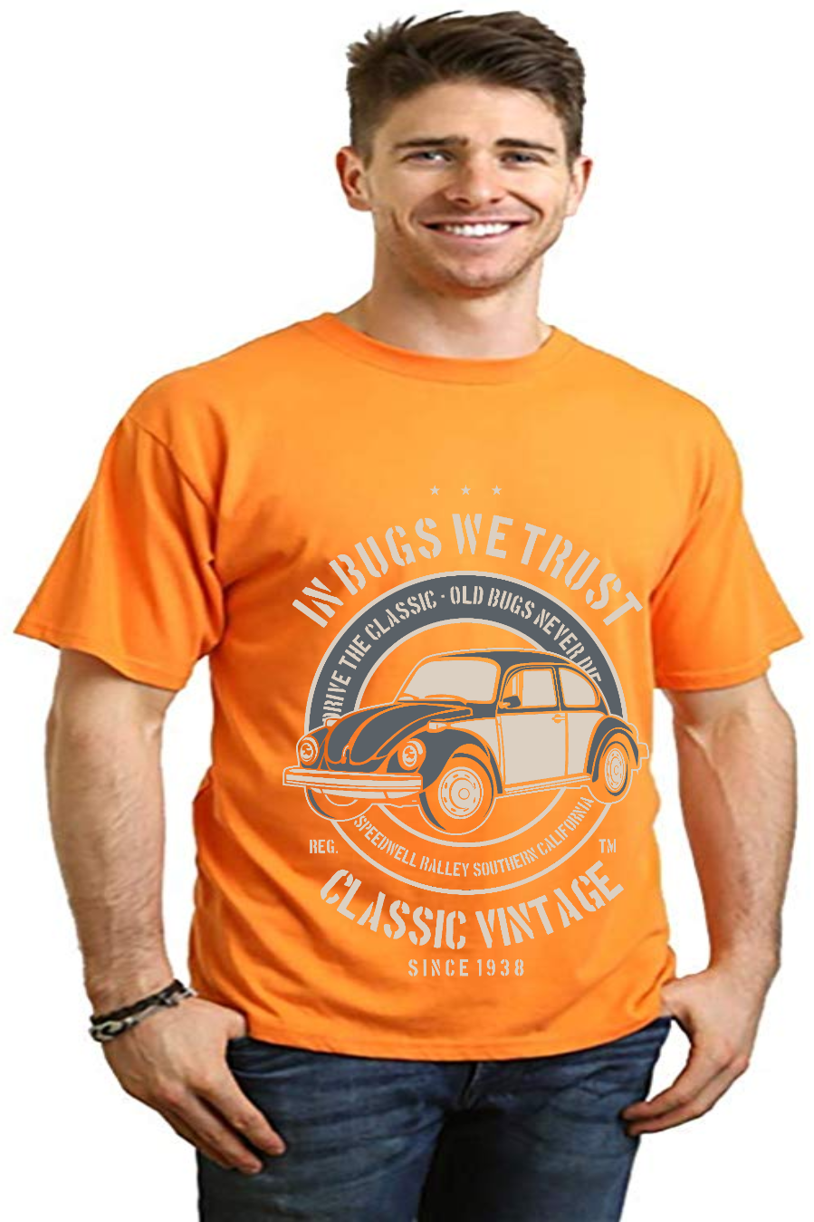 Spun Bamboo In Bugs We Men's Bamboo Viscose/Organic Cotton Short Sleeve Graphic T-Shirt — main product shot