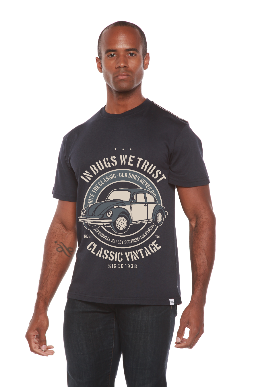 Spun Bamboo In Bugs We Men's Bamboo Viscose/Organic Cotton Short Sleeve Graphic T-Shirt — lifestyle context