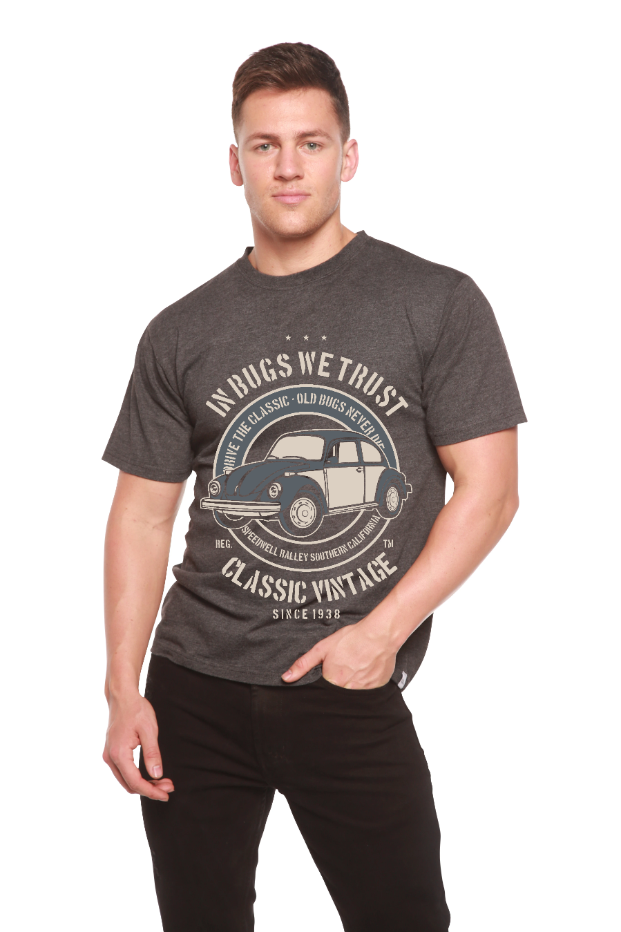 Spun Bamboo In Bugs We Men's Bamboo Viscose/Organic Cotton Short Sleeve Graphic T-Shirt — size reference