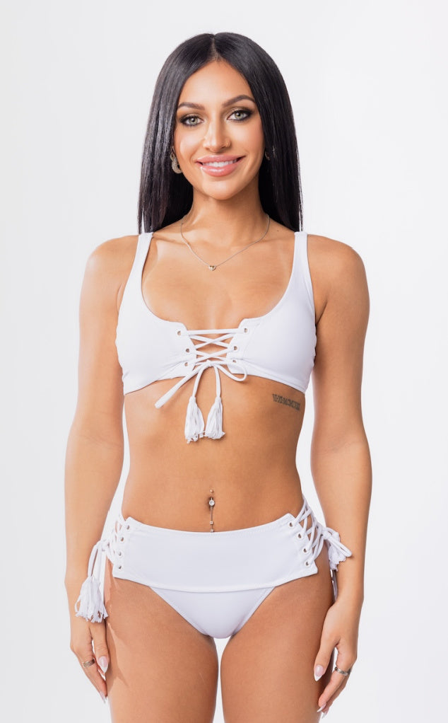 Forever Young Swimwear Indio Lace Up Bikini Top — lifestyle context