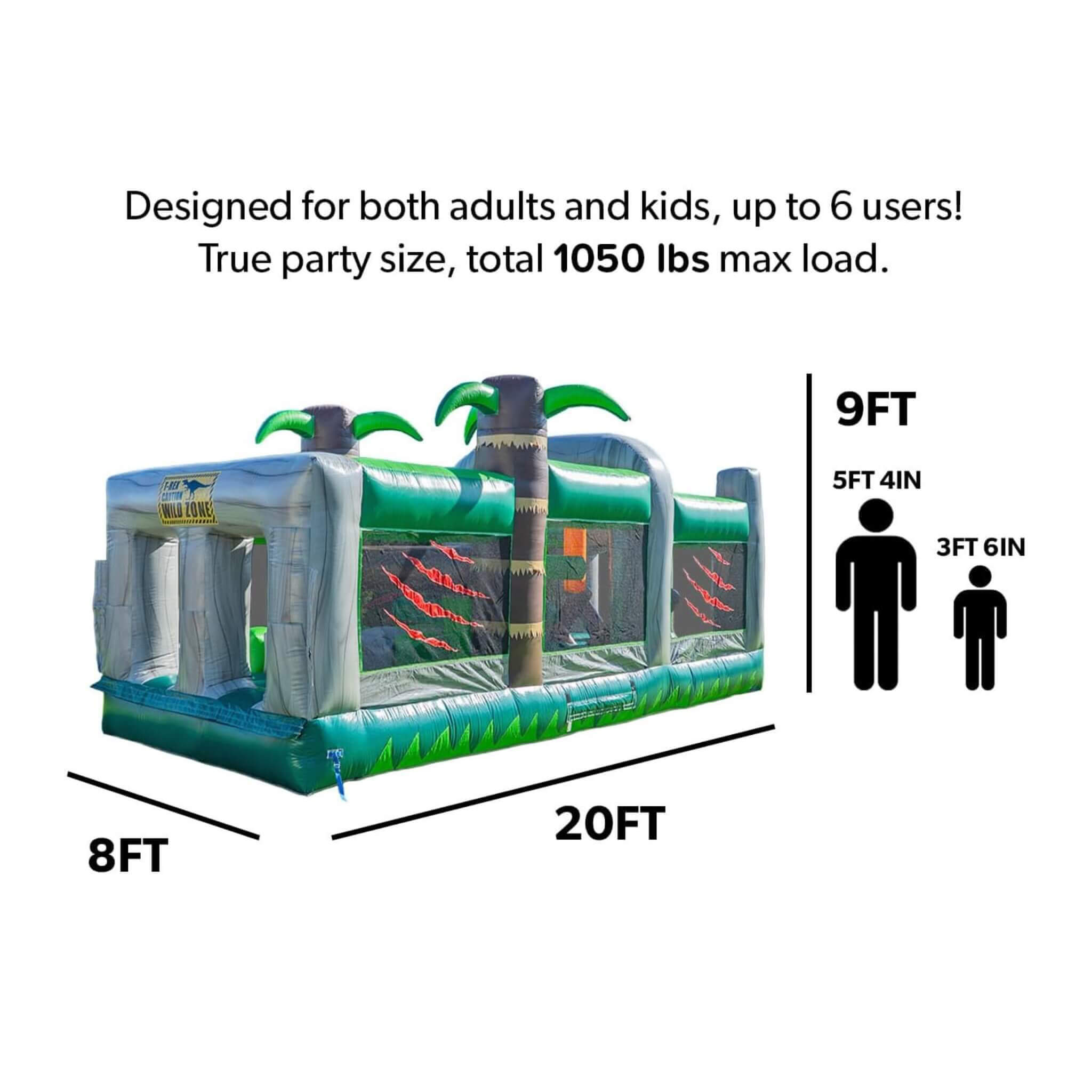 20FT Inflatable Dinosaur Obstacle Course With Blower (SAK90817) – SAKSBY WHOLESALE, view 10