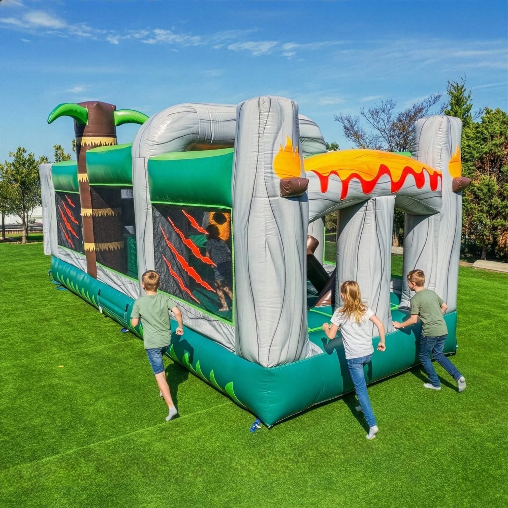 20FT Inflatable Dinosaur Obstacle Course With Blower (SAK90817) – SAKSBY WHOLESALE, view 7
