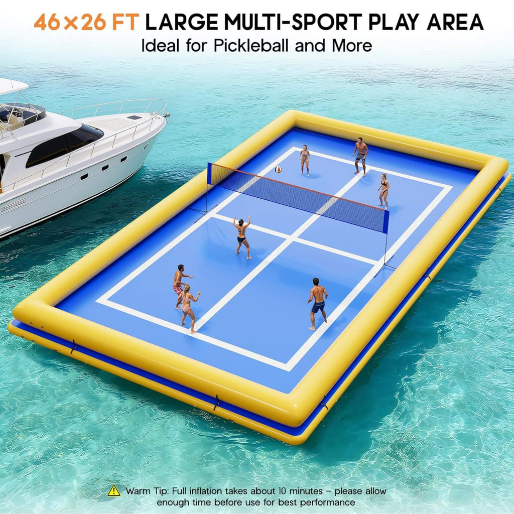 [26X46FT] Inflatable Commercial Floating Pickleball And Volleyball Court With Net (SAK39071) – SAKSBY WHOLESALE, view 6