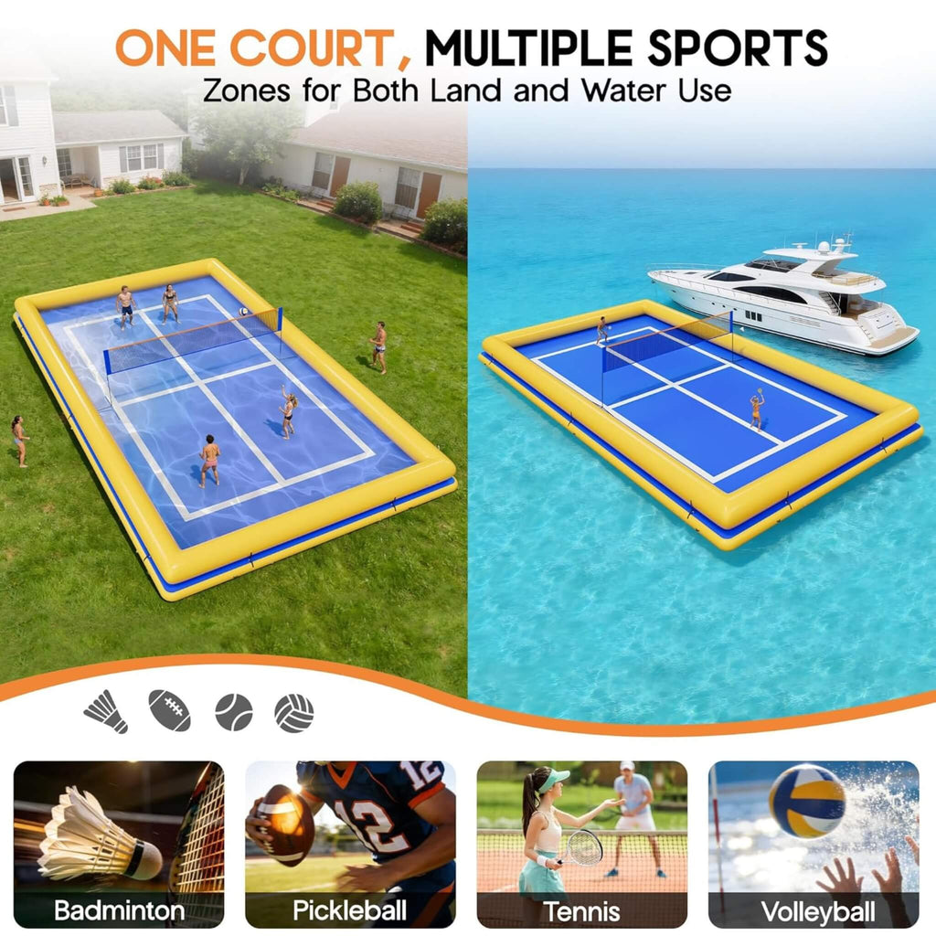 [26X46FT] Inflatable Commercial Floating Pickleball And Volleyball Court With Net (SAK39071) – SAKSBY WHOLESALE, view 7