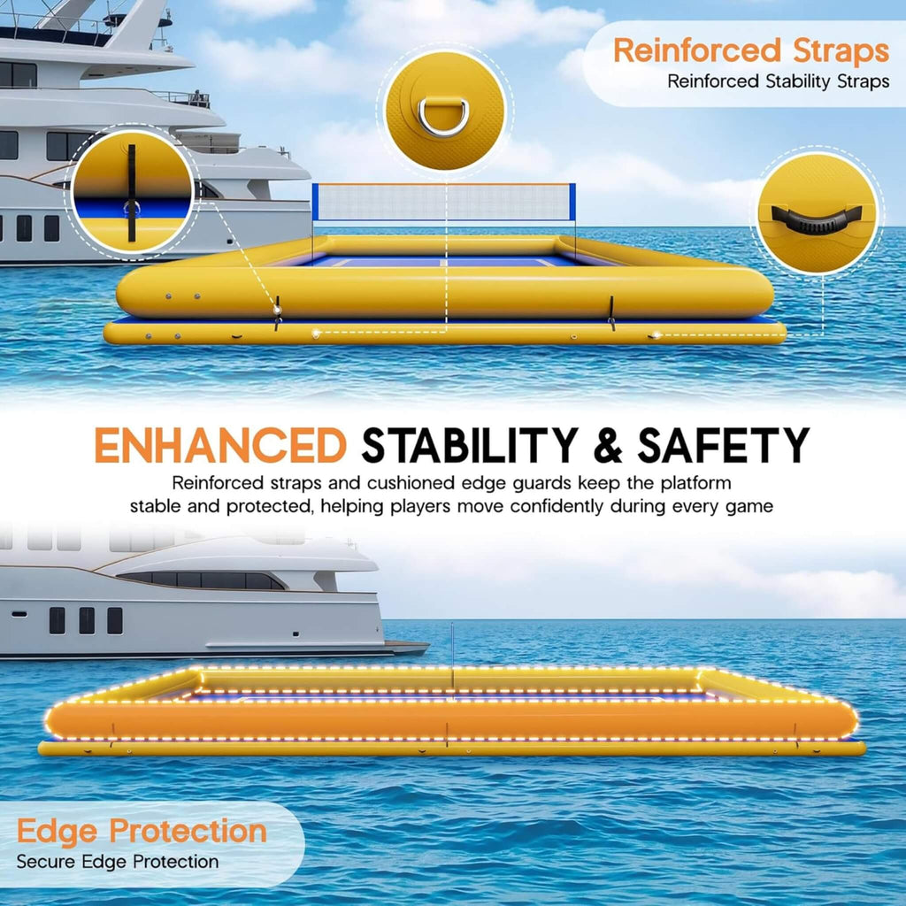 [26X46FT] Inflatable Commercial Floating Pickleball And Volleyball Court With Net (SAK39071) – SAKSBY WHOLESALE, view 8