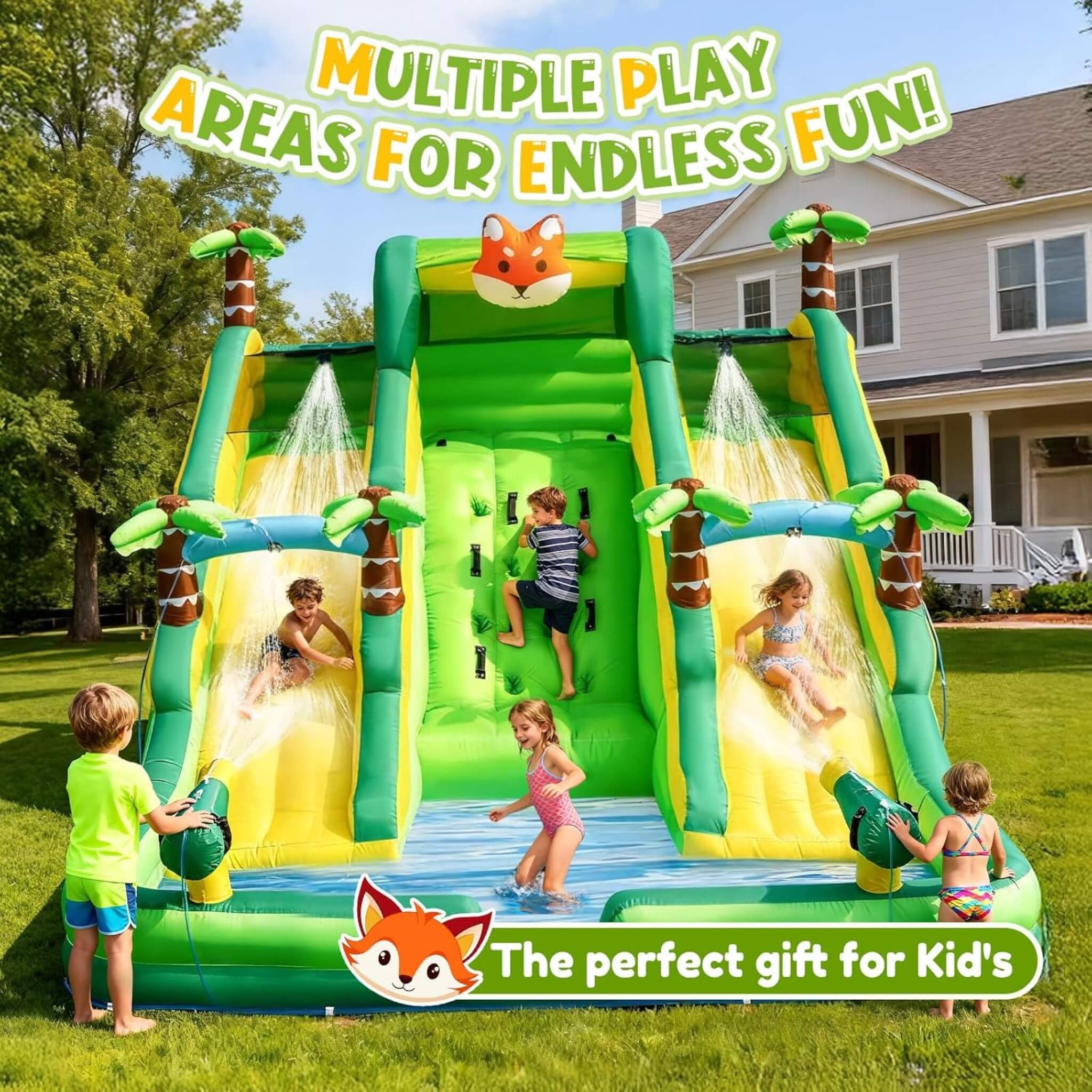 Inflatable Water Slide Park With Pool And Climbing Wall (SAK90736) – SAKSBY WHOLESALE, view 6