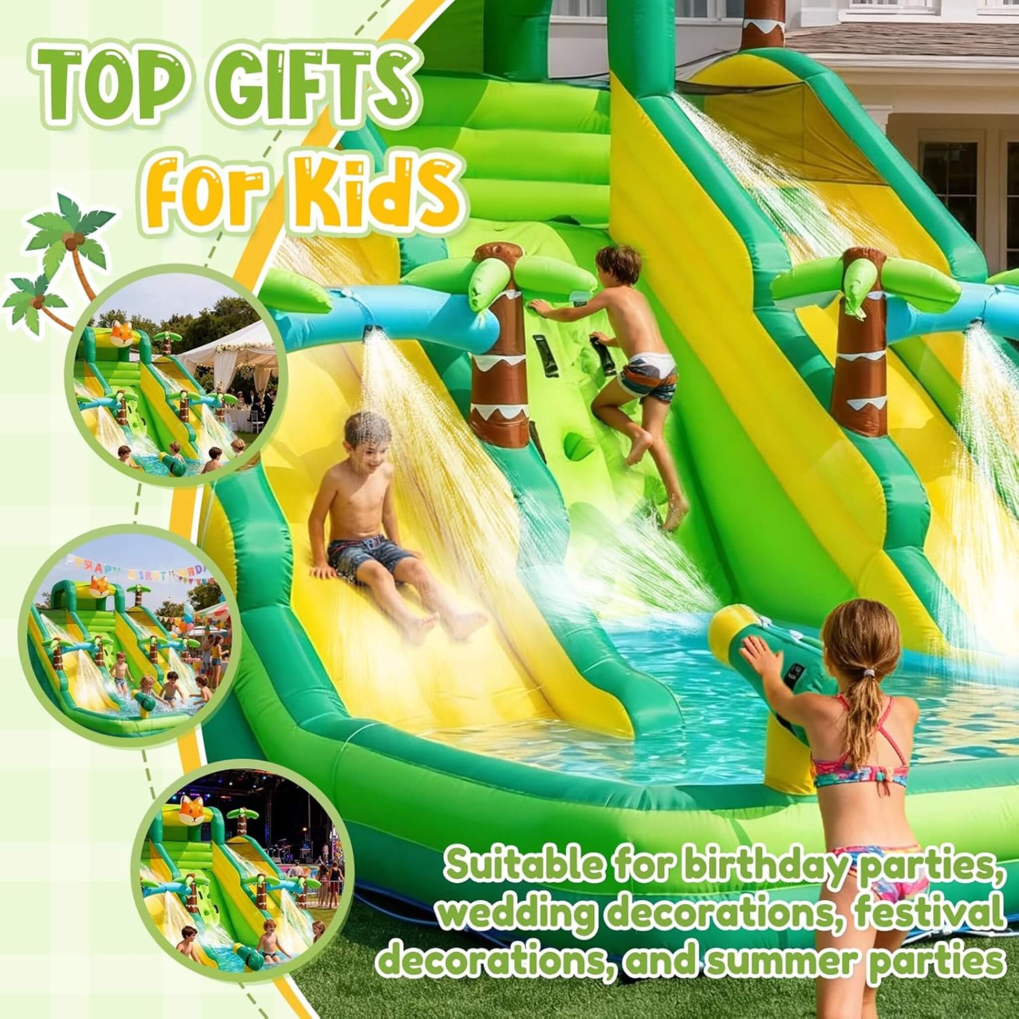 Inflatable Water Slide Park With Pool And Climbing Wall (SAK90736) – SAKSBY WHOLESALE, view 7