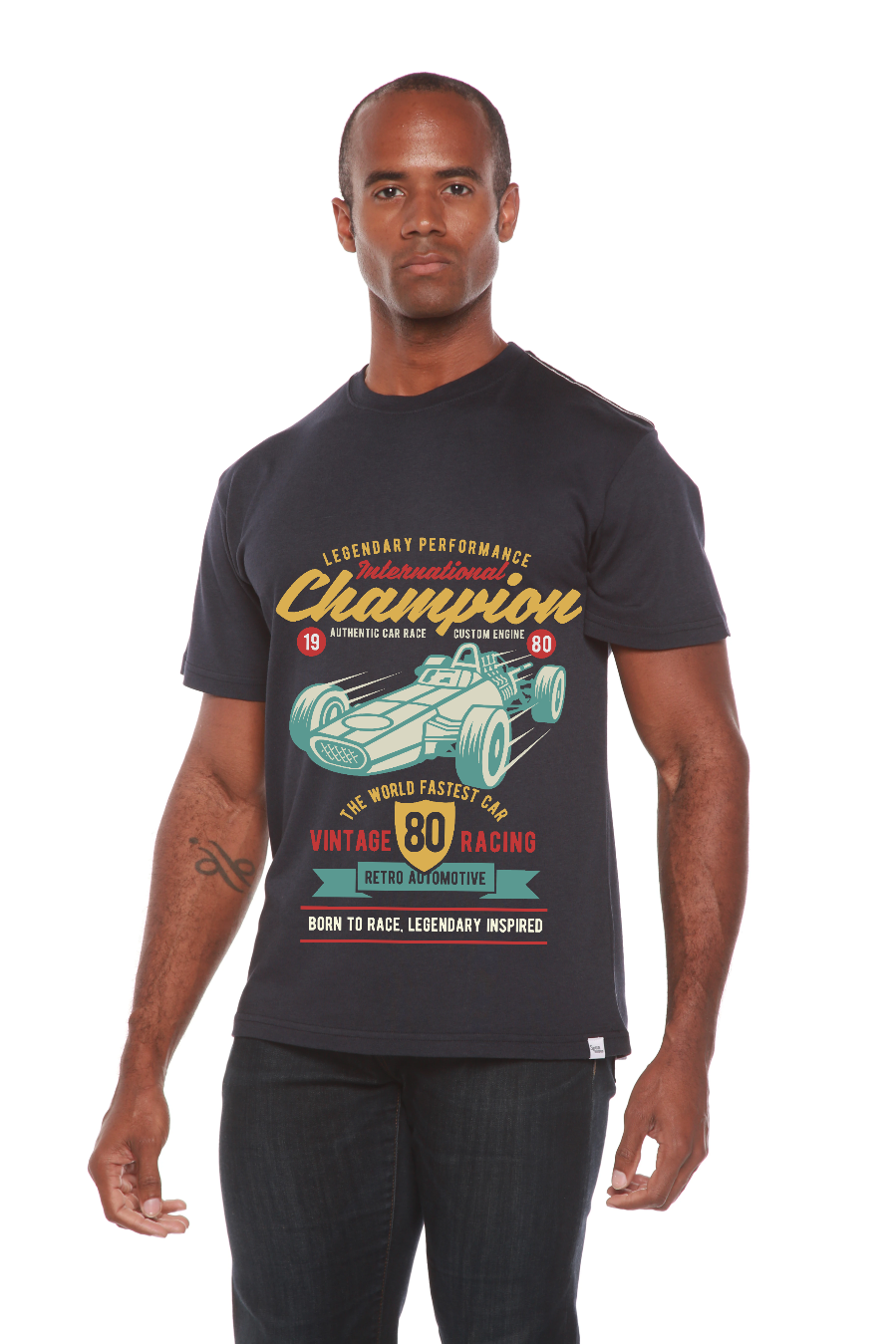 Spun Bamboo International Champion Men's Bamboo Viscose/Organic Cotton Short Sleeve Graphic T-Shirt — main product shot