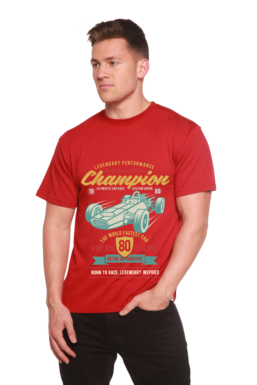 Spun Bamboo International Champion Men's Bamboo Viscose/Organic Cotton Short Sleeve Graphic T-Shirt — feature highlight