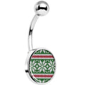 BodyCandy Green Red Christmas Sweater Belly Ring — main product shot