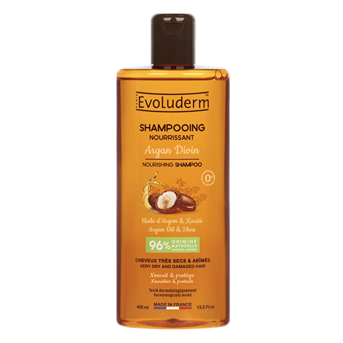 Evoluderm Argan Oil Shampoo: Nourishing & Repairing Shampoo for Dry, Damaged Hair - Hydrates, Restores Shine, and Prevents Breakage