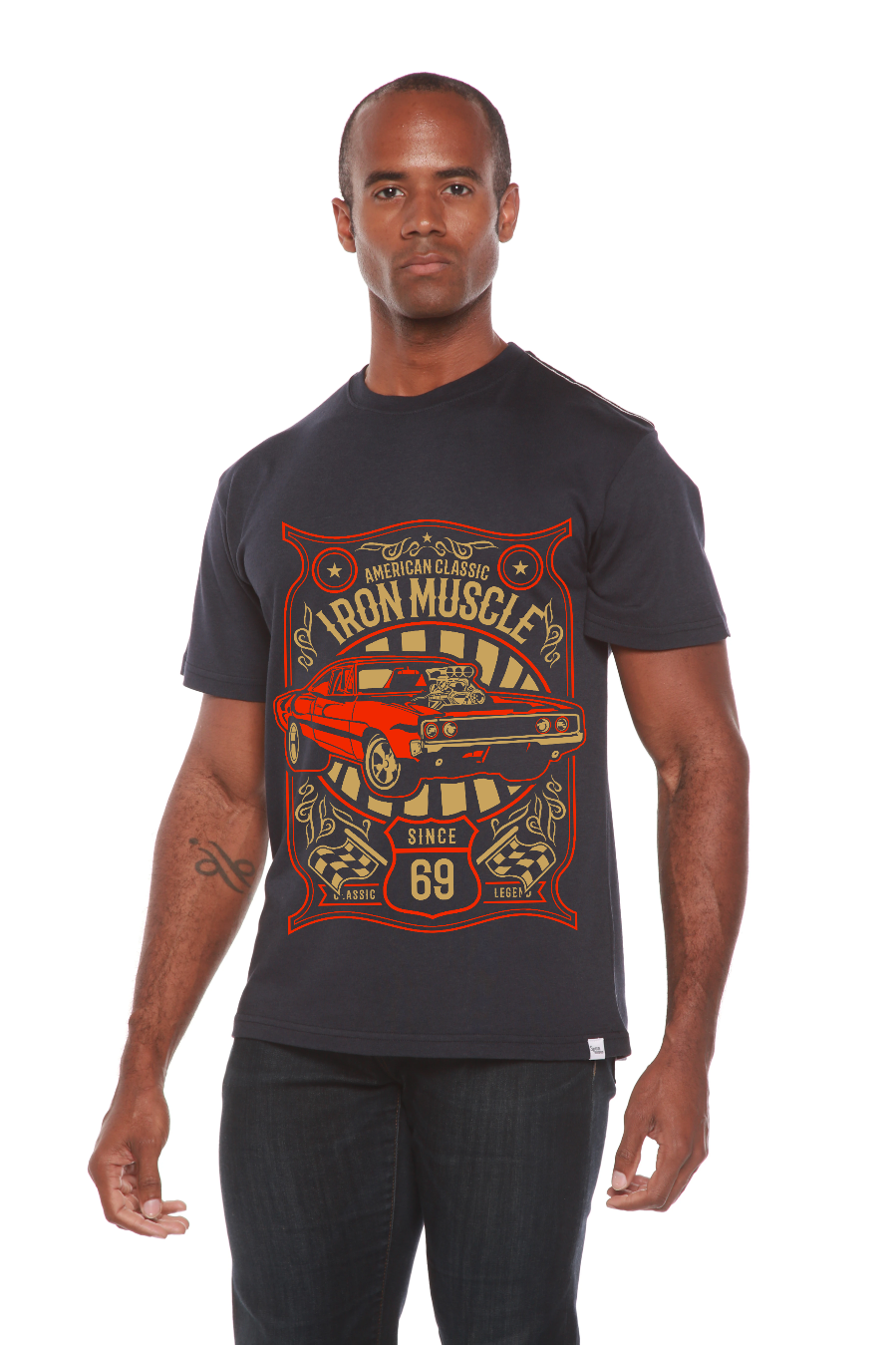 Spun Bamboo Iron Muscle Men's Bamboo Viscose/Organic Cotton Short Sleeve Graphic T-Shirt — main product shot