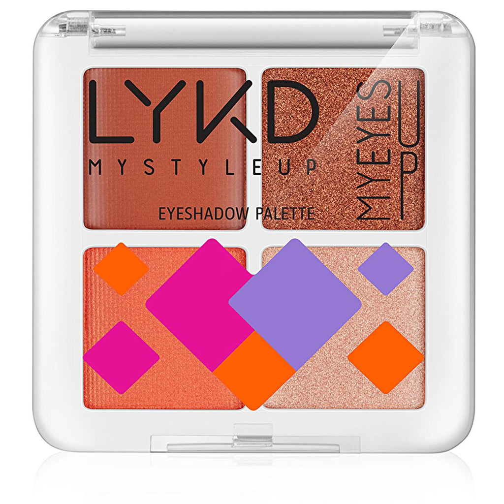LYKD Orange Blossom Eyeshadow Palette - 4 Color Matte Shimmer, Highly Pigmented, Long Lasting, Blendable - Create Stunning Eye Makeup Looks